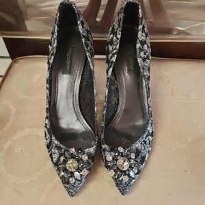 Elegant Black and Silver Women's Shoes